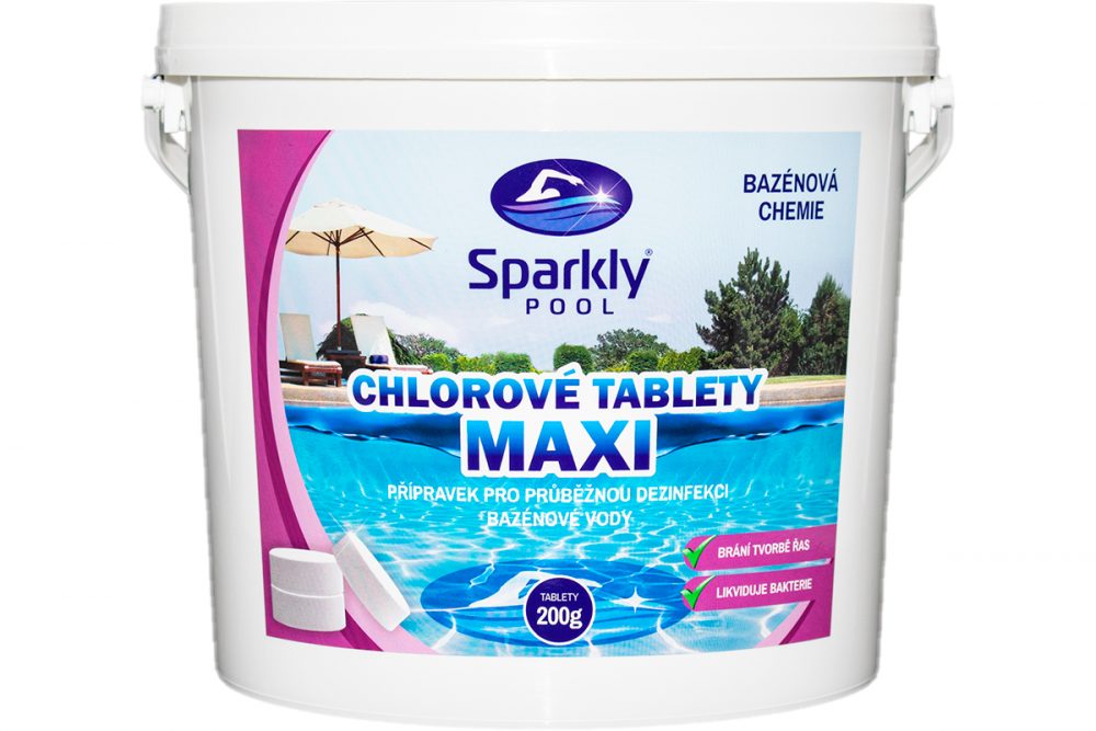 SparklyPool Sparkly POOL Chlorové tablety pomalurozpustné MAXI 10 kg